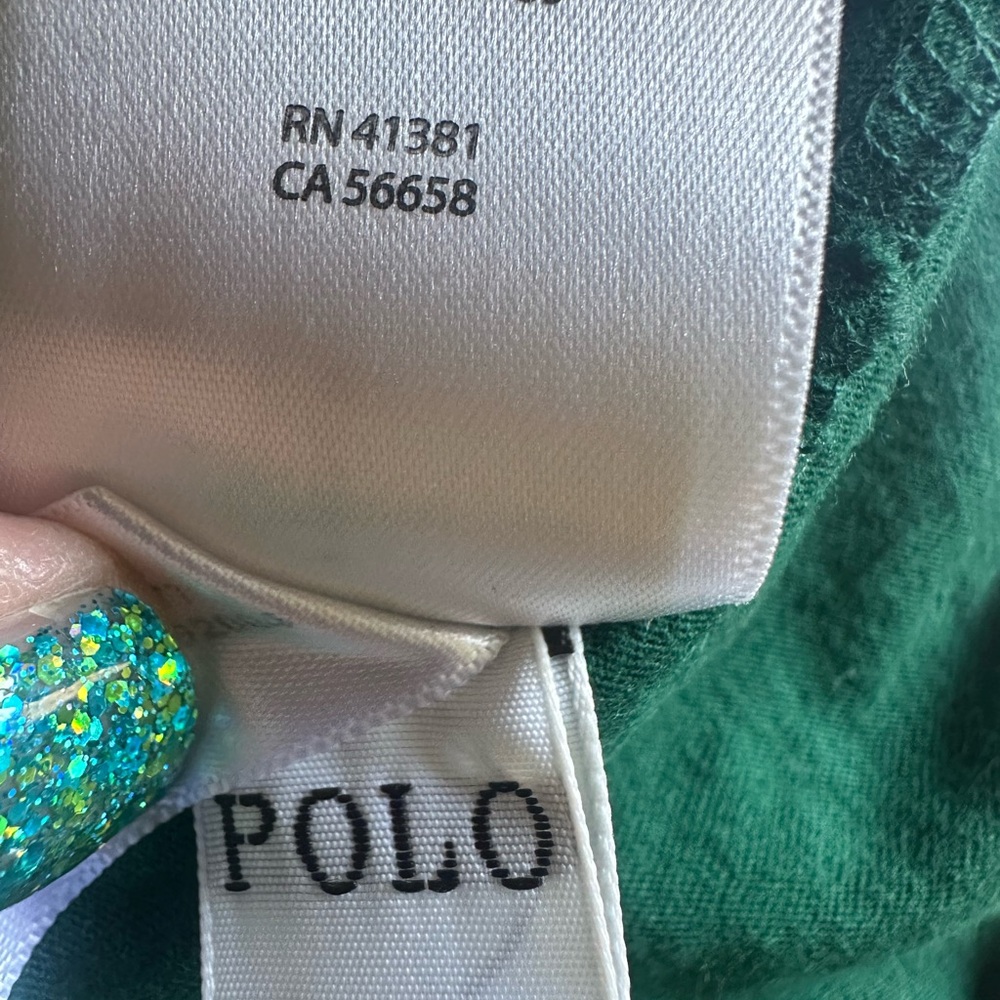 Ralph Lauren Green Polo Bear Long Sleeve Tee - Picture 3 of 5